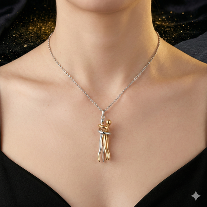 Collar Abrazo Eterno 💛 Para la hija amada que Dios sostiene con Su amor
