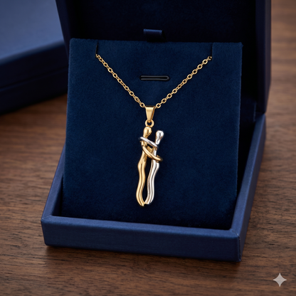 Collar Abrazo Eterno 💛 El Regalo Que Simboliza Un Amor Que Nunca Se Suelta.
